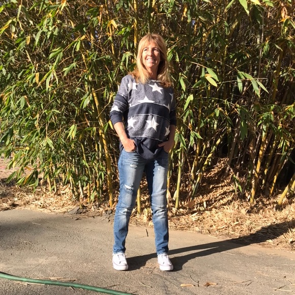 Navy Star Reversed Stitch Tunic - Picture 5 of 8